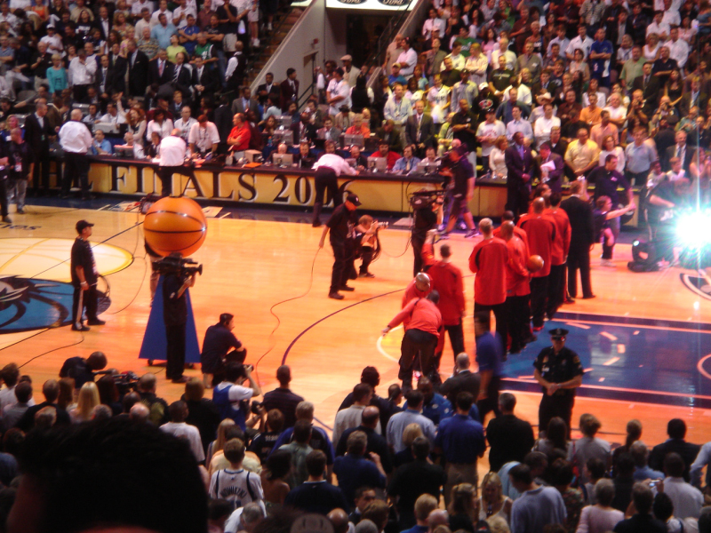 Starting lineup intro for Heat